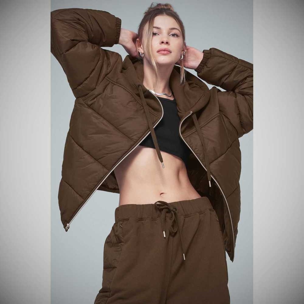 Alo Yoga Mash Up Jacke Damen Kaffee | DKIAQL710