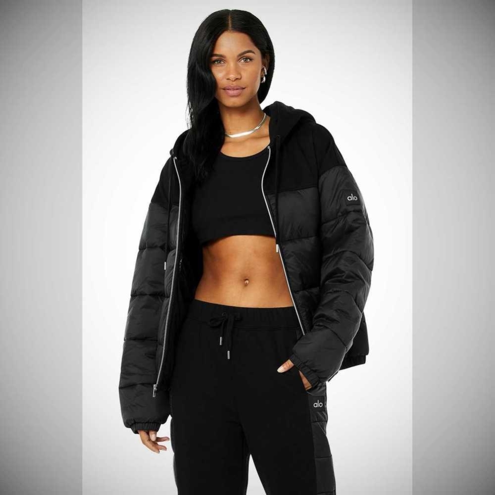 Alo Yoga Mash Up Jacke Damen Schwarz | CVUBNZ276