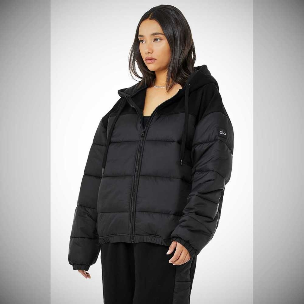 Alo Yoga Mash Up Jacke Damen Schwarz | CVUBNZ276