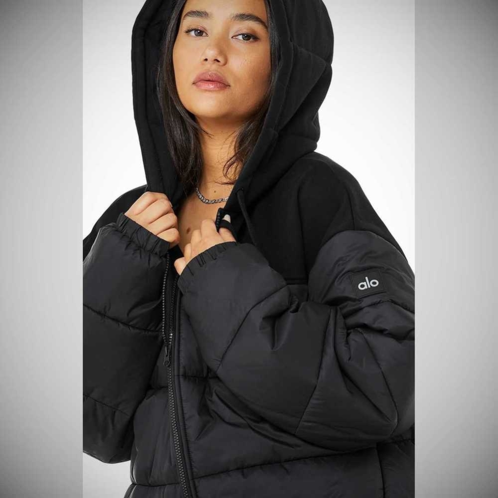 Alo Yoga Mash Up Jacke Damen Schwarz | CVUBNZ276