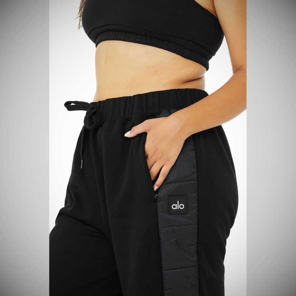 Alo Yoga Mash Up Sweathose Damen Schwarz | MTLOUG021