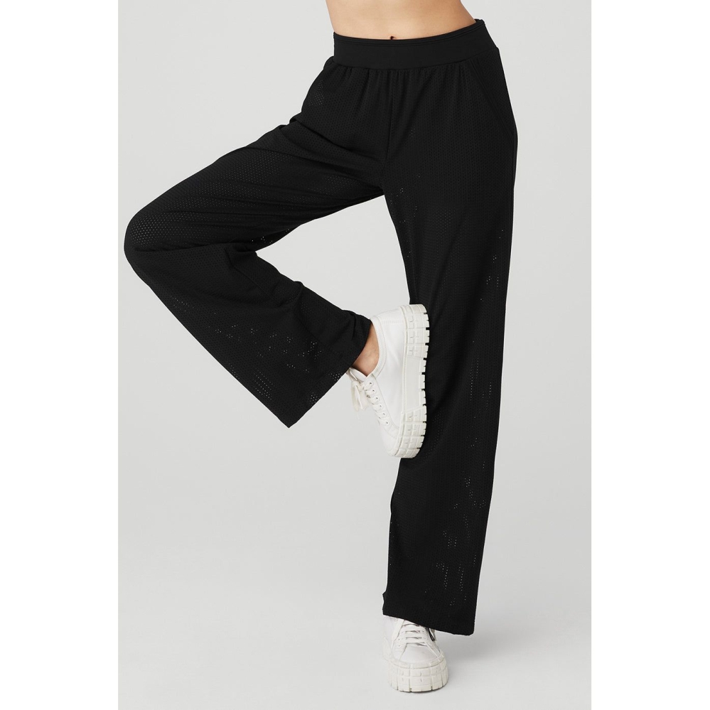 Alo Yoga Mesh All-Star Weite Leg Hose Damen Schwarz | VWSOXP984