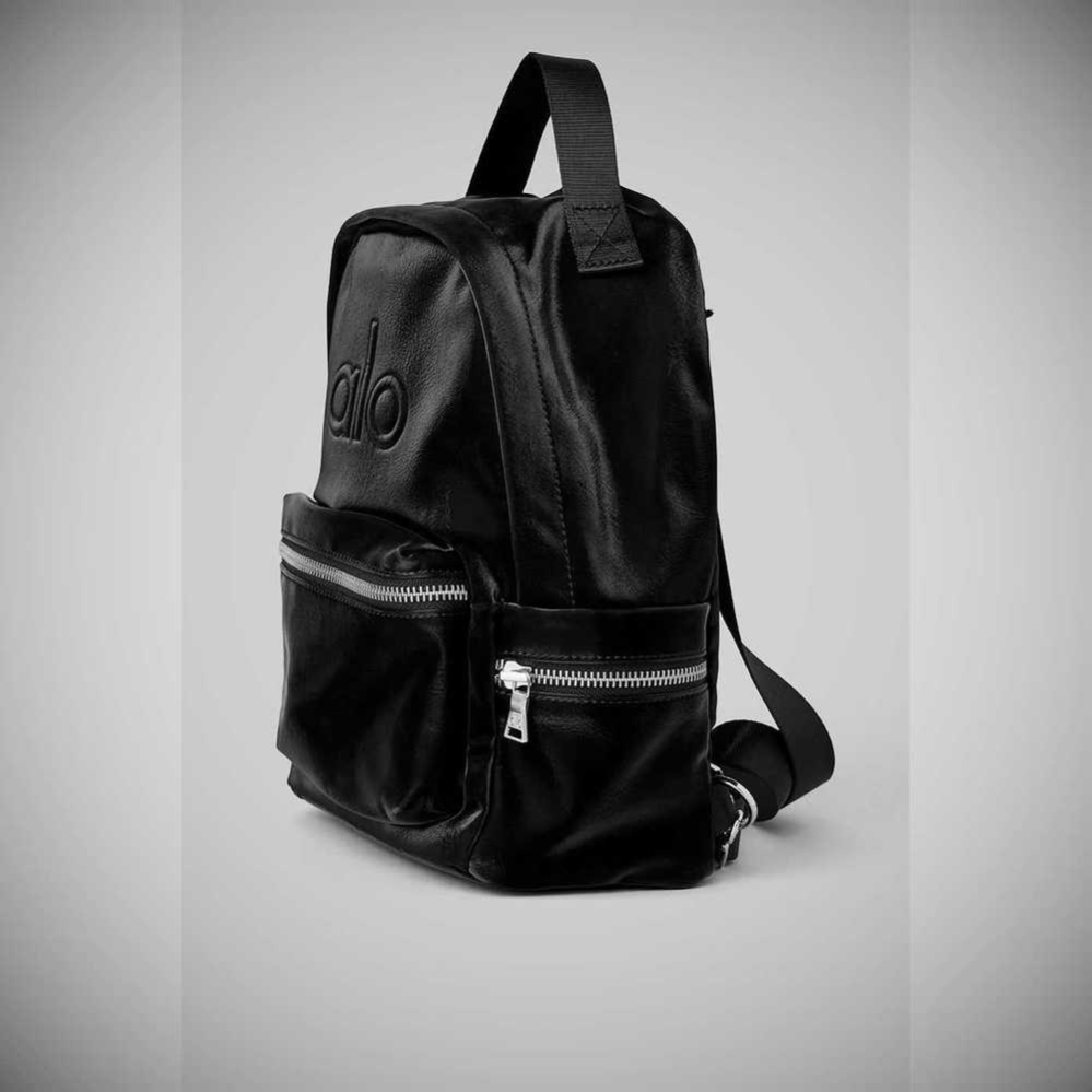 Alo Yoga Mini Luxe Backpack Tasche Damen Schwarz | EMHWBS154