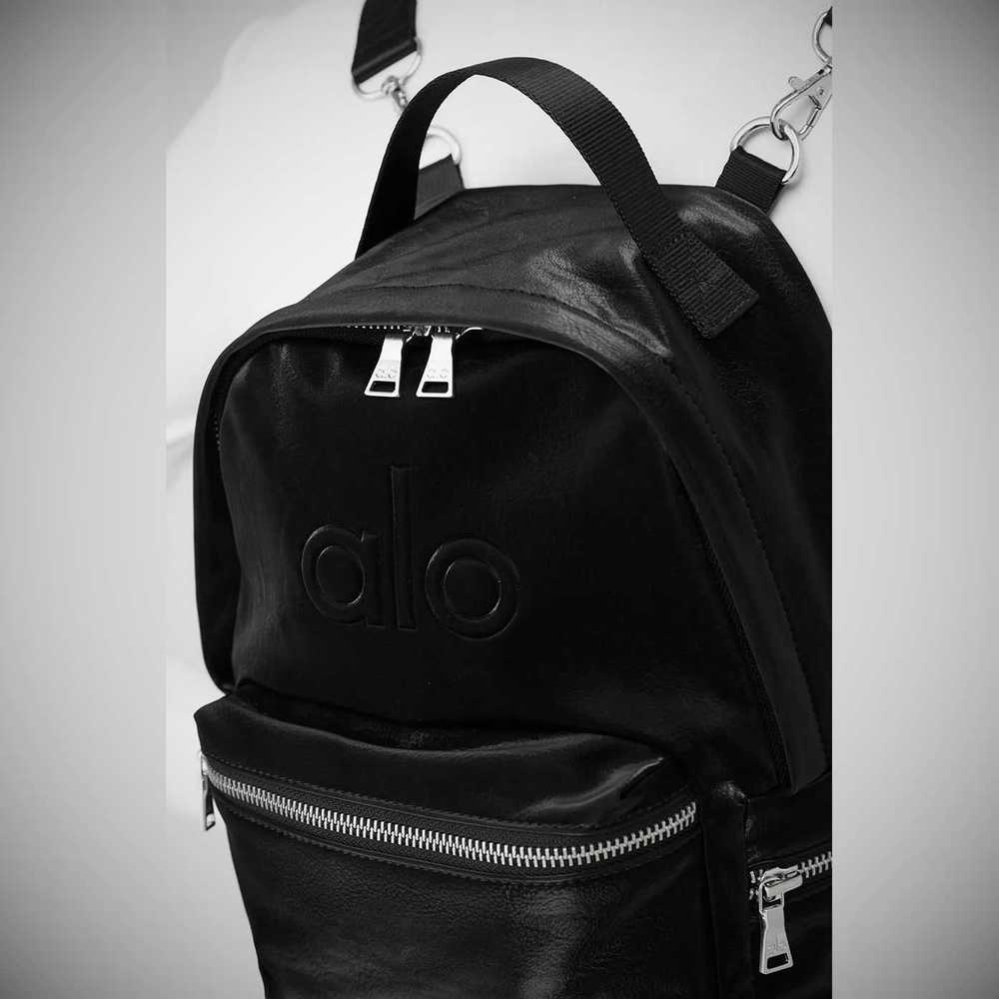 Alo Yoga Mini Luxe Backpack Tasche Damen Schwarz | EMHWBS154