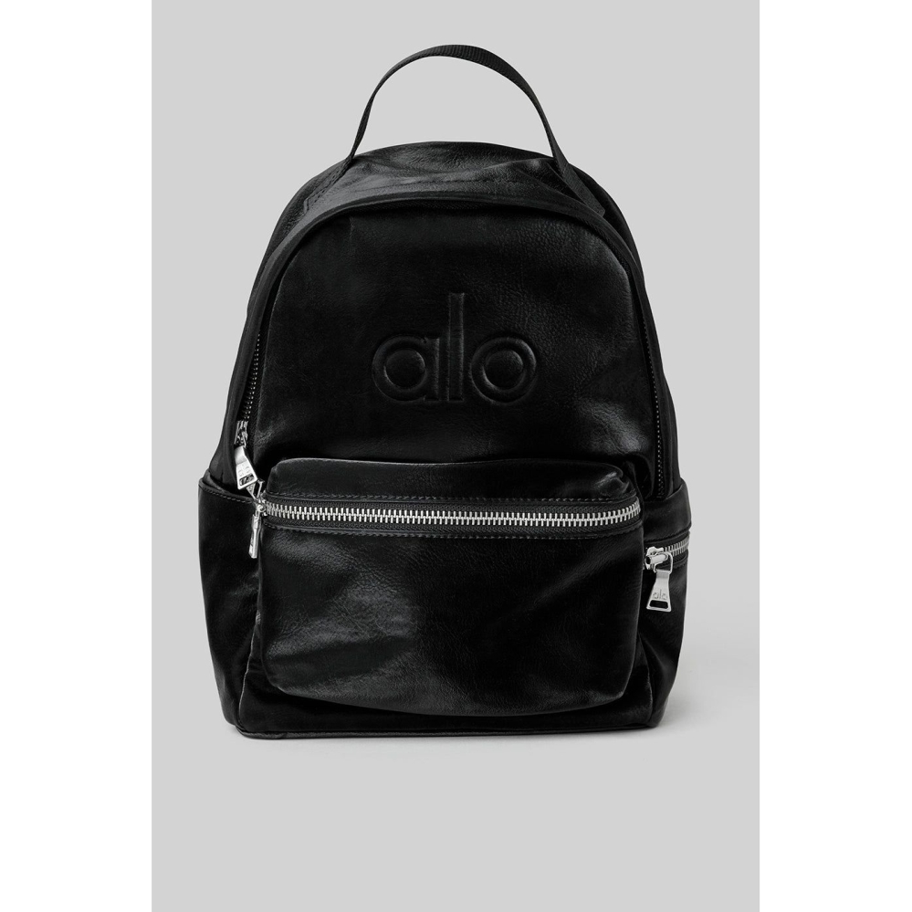 Alo Yoga Mini Luxe Backpack Tasche Damen Schwarz | EMHWBS154