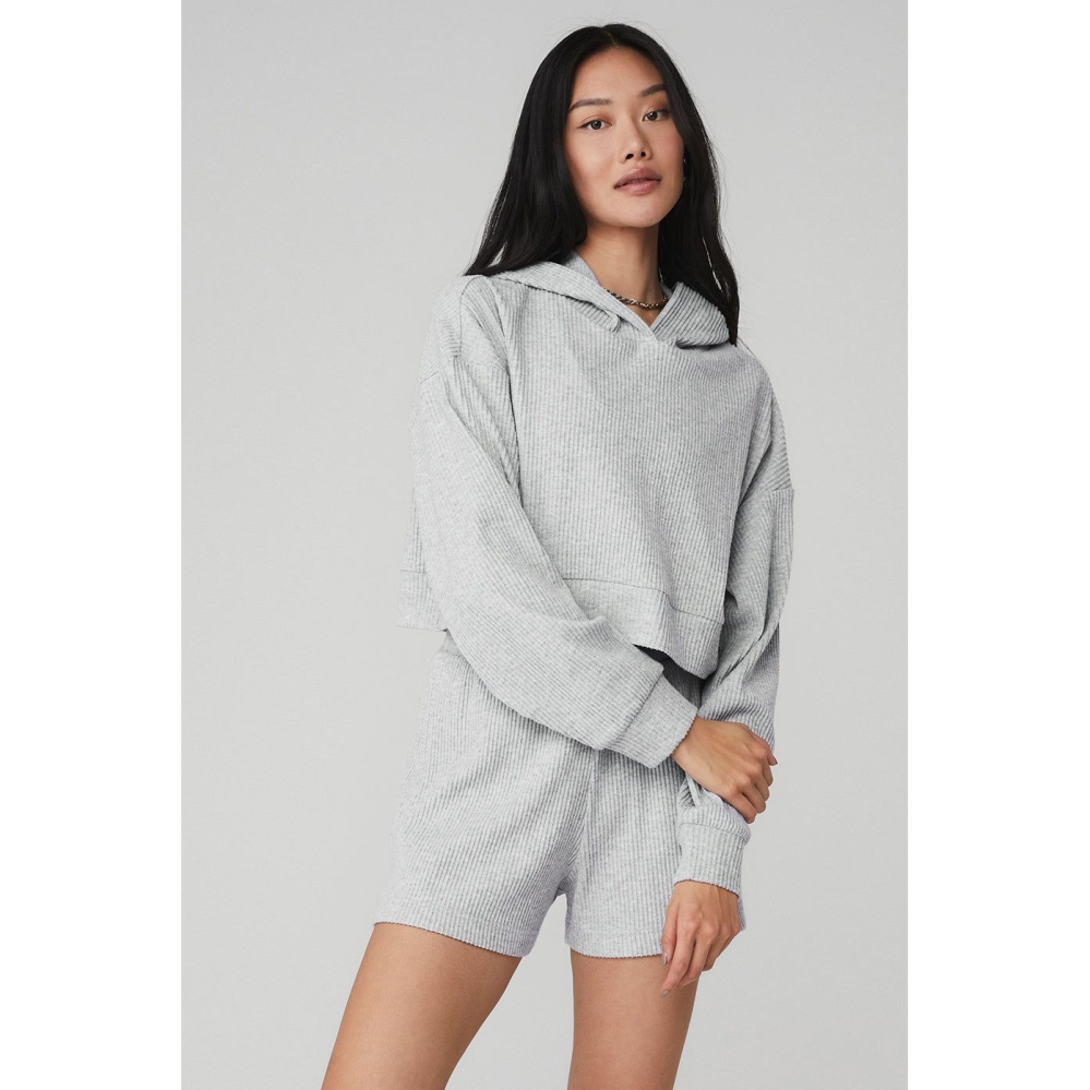 Alo Yoga Muse Hoodie Damen Grau | JMSVBN473