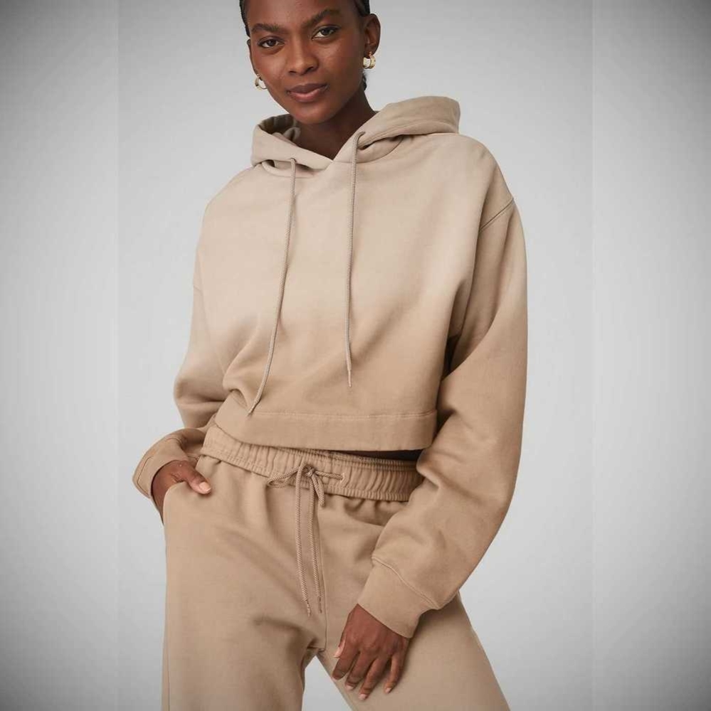 Alo Yoga Ombre Bae Hoodie Damen Sandstorm | JSBYRC540