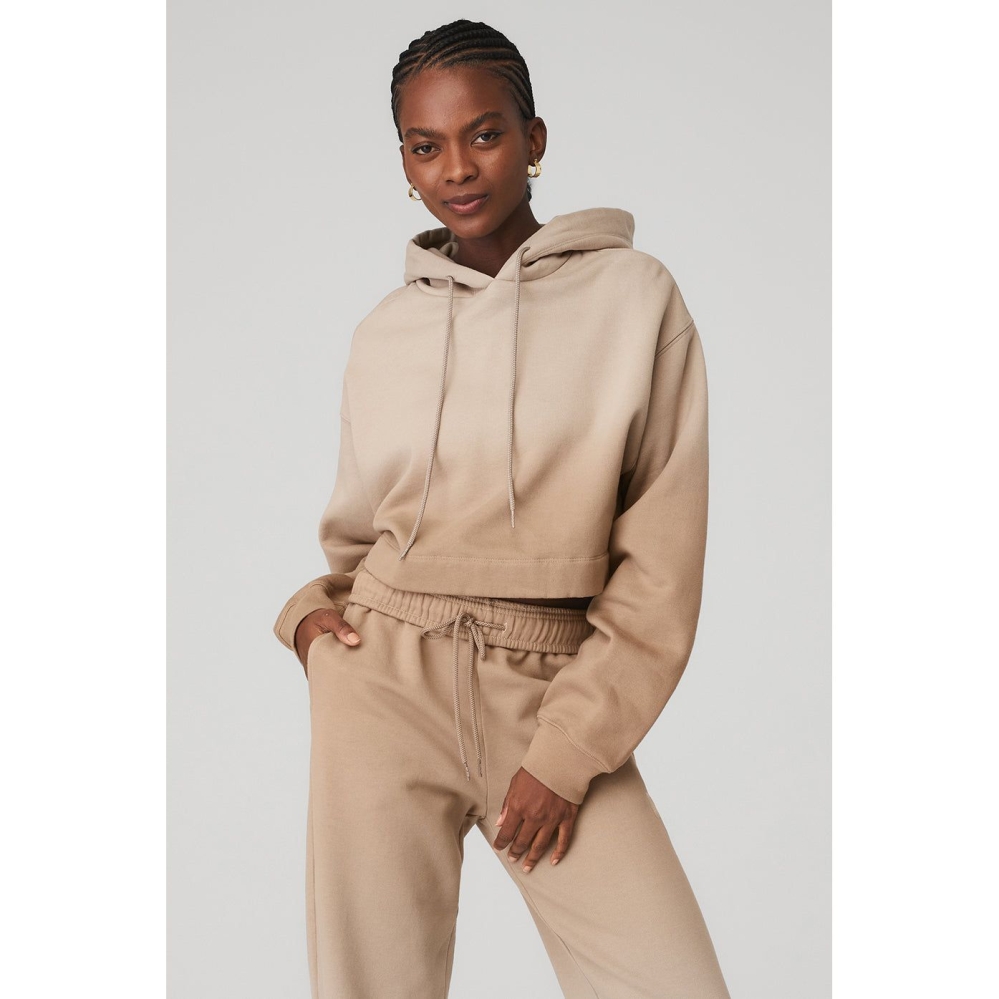 Alo Yoga Ombre Bae Hoodie Damen Sandstorm | JSBYRC540