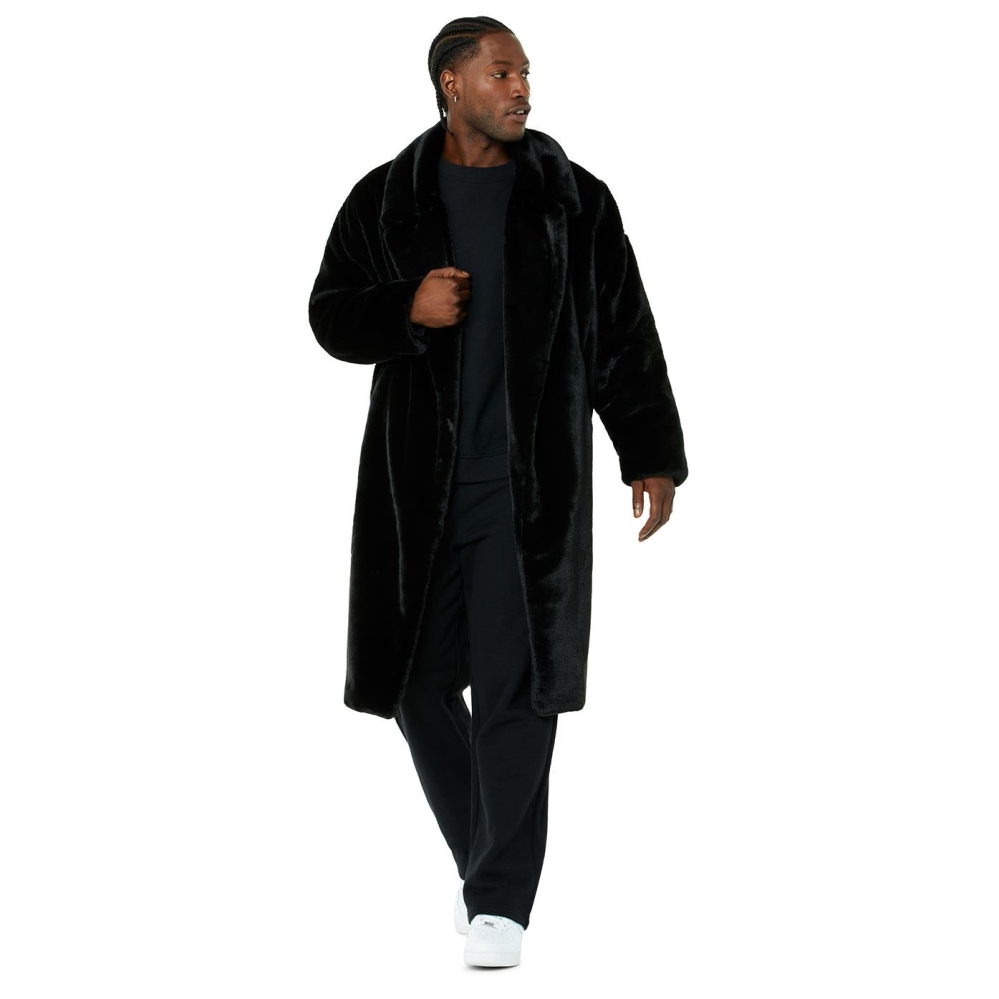 Alo Yoga Oversized Faux Fur Trench Jacke Herren Schwarz | HMZUCX864