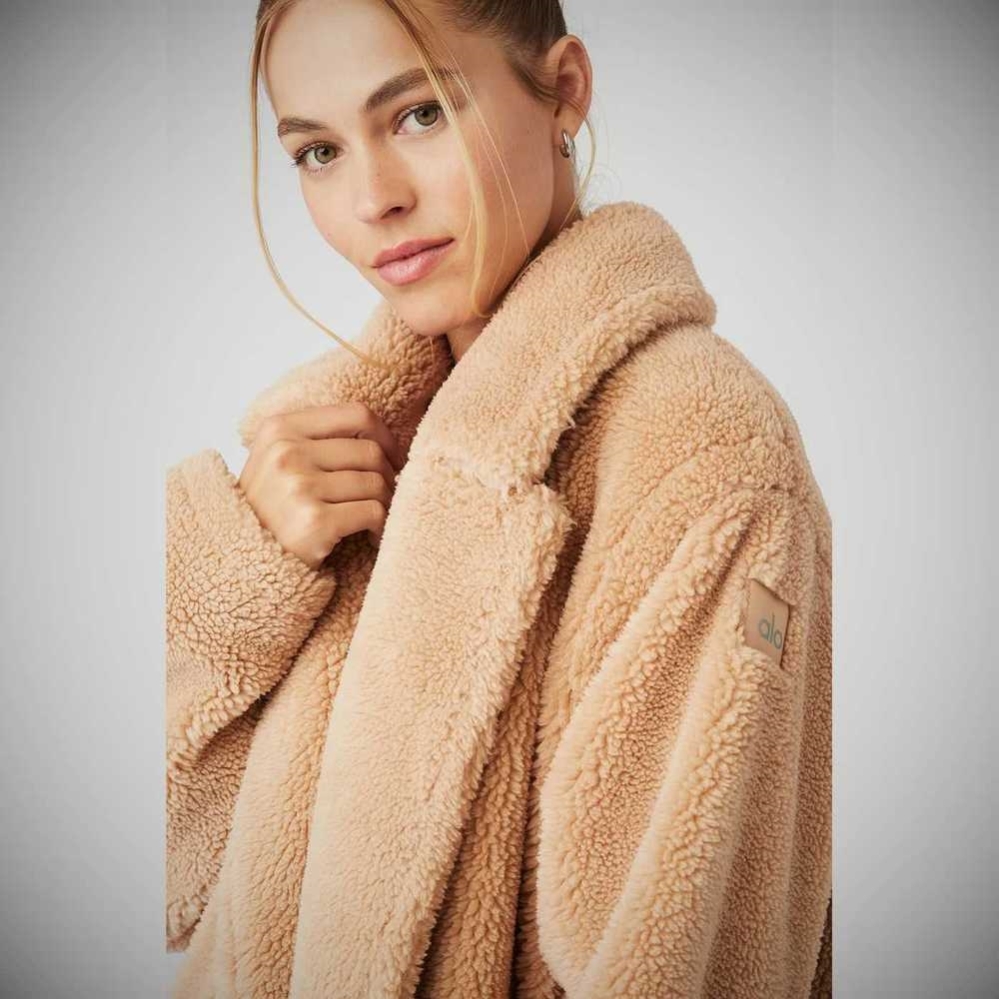 Alo Yoga Oversized Sherpa Trench Jacke Damen Camel | QLZREB658