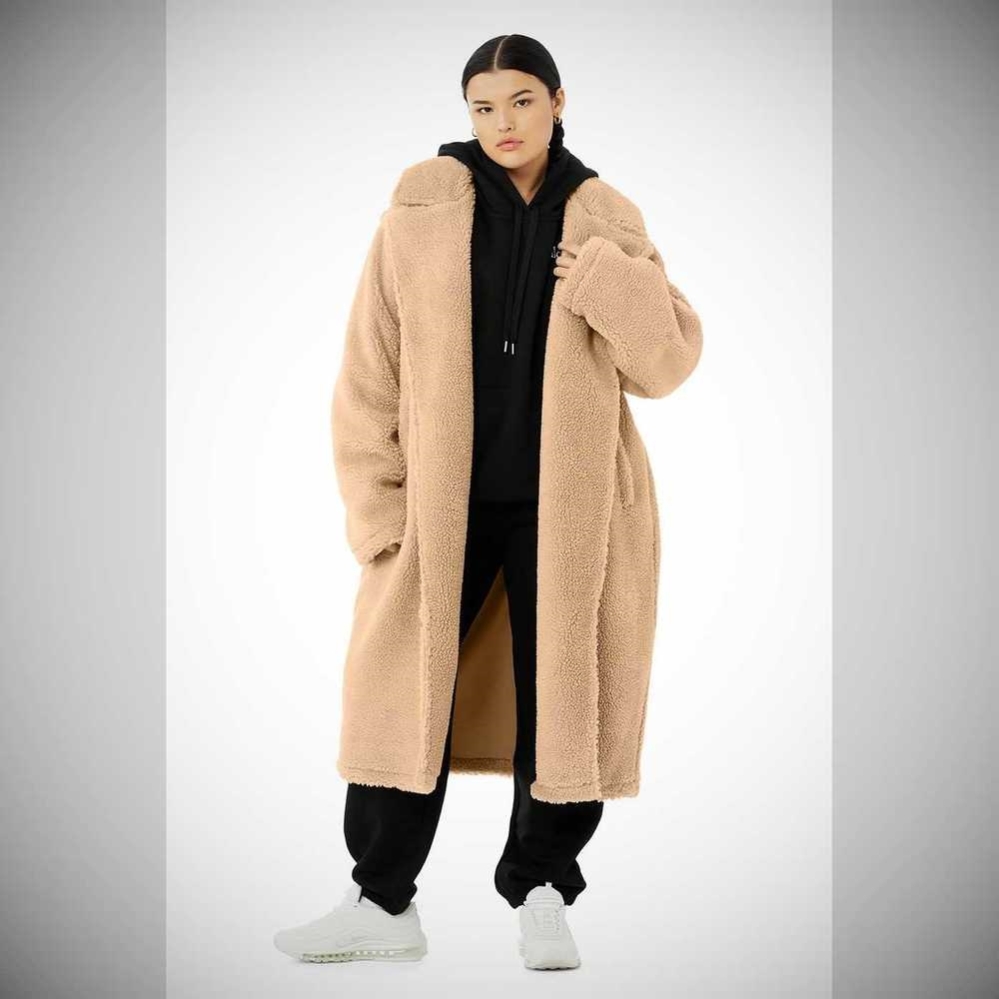 Alo Yoga Oversized Sherpa Trench Jacke Damen Camel | QLZREB658