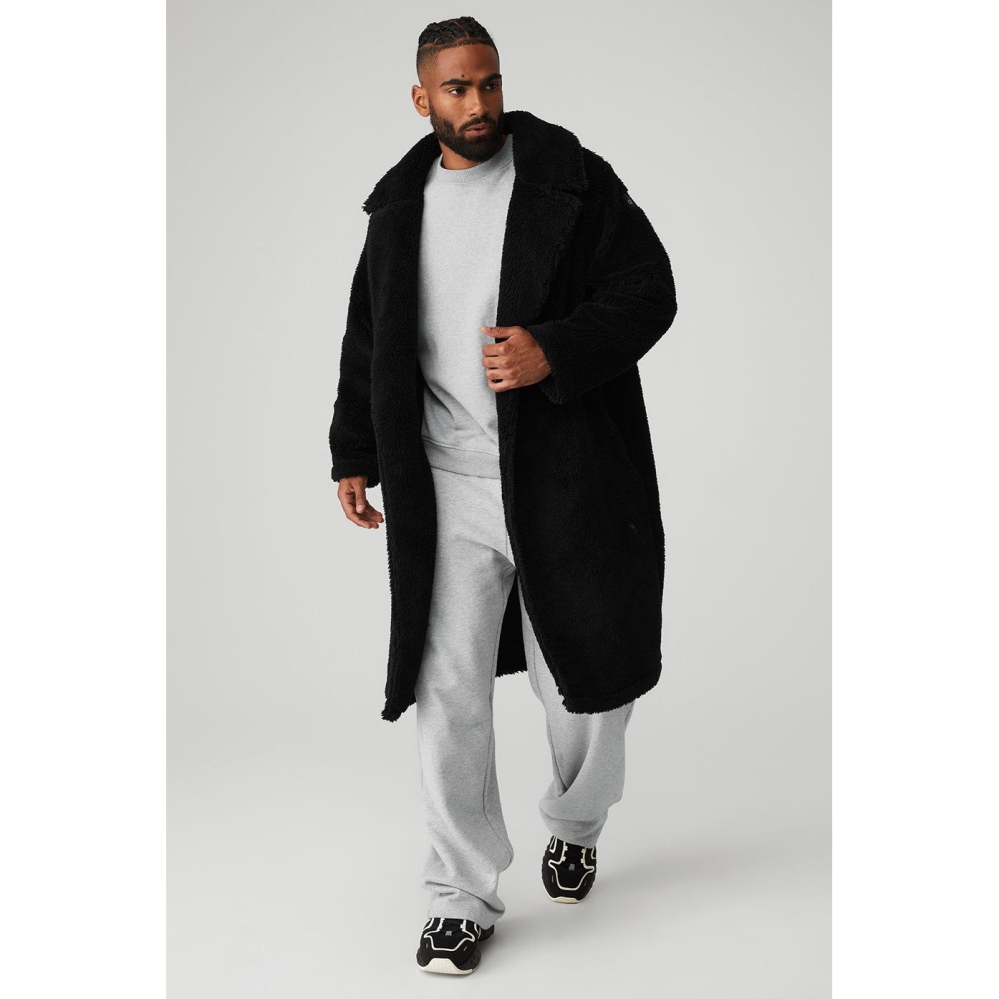 Alo Yoga Oversized Sherpa Trench Jacke Herren Schwarz | RGFPTZ379