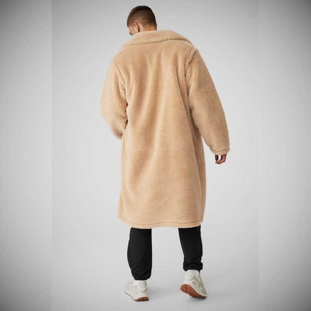 Alo Yoga Oversized Sherpa Trench Jacke Herren Camel | TWZGNS018