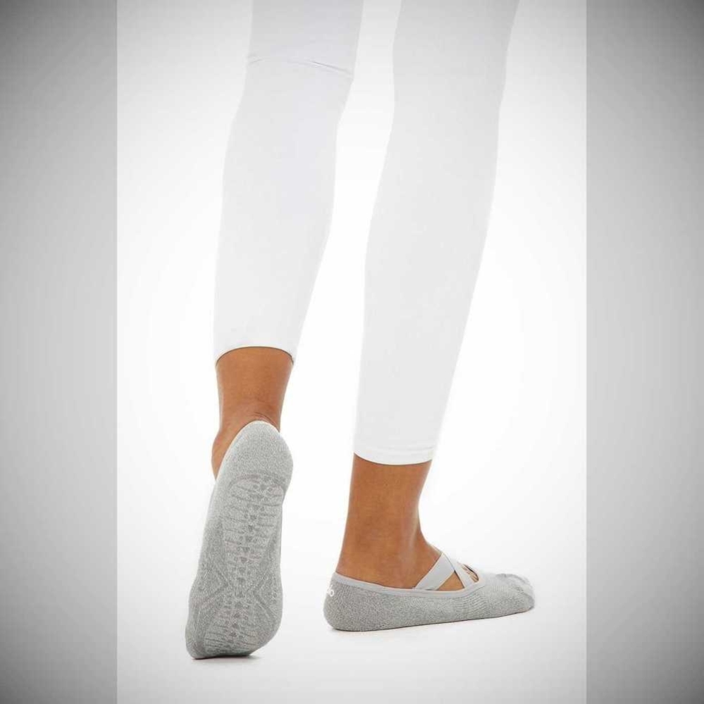 Alo Yoga Pivot Barre Socken Damen Grau | MRCLSQ418