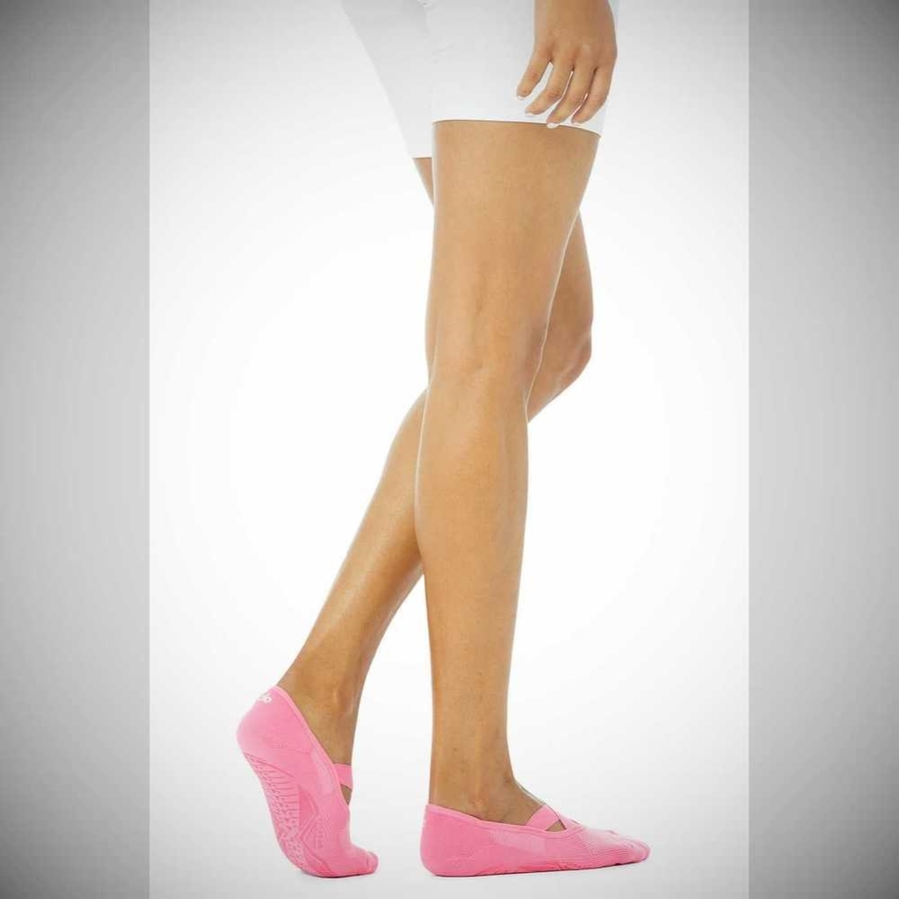 Alo Yoga Pivot Barre Socken Damen Rosa | IQNSHC579