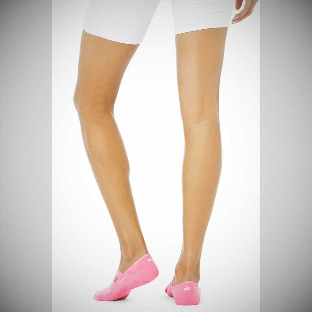 Alo Yoga Pivot Barre Socken Damen Rosa | IQNSHC579