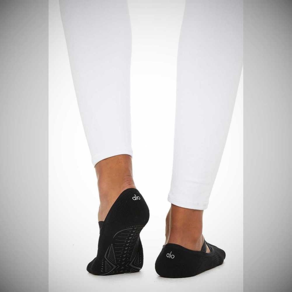 Alo Yoga Pivot Barre Socken Damen Schwarz | XMSQFO014