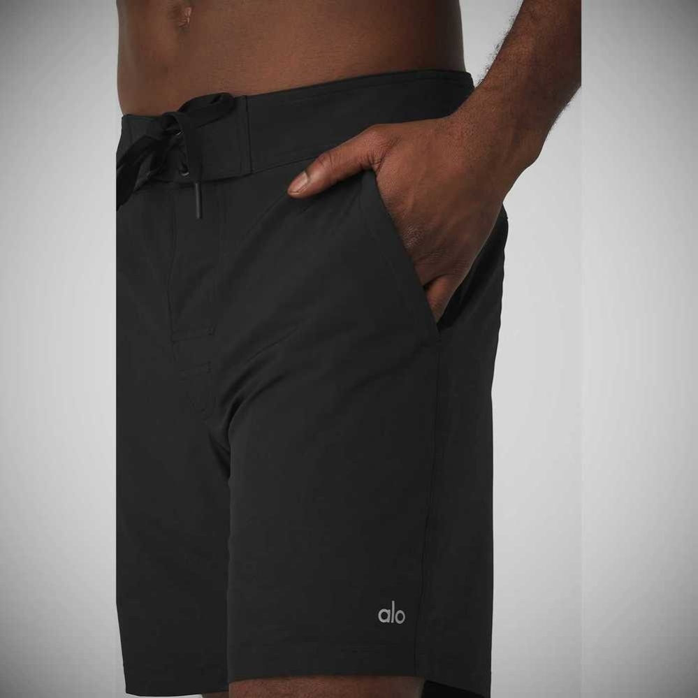 Alo Yoga Plow Board Kurze Hose Herren Schwarz | PHCVAU537