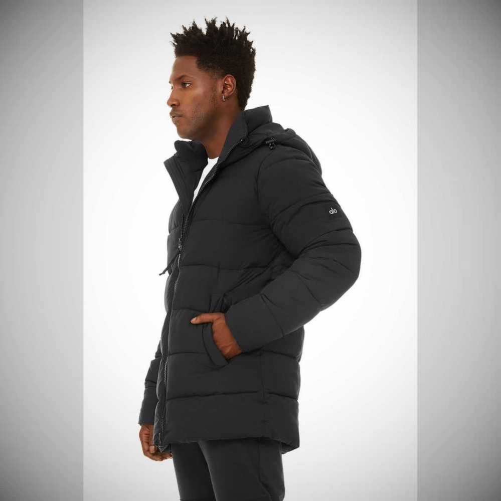 Alo Yoga Polar Puffer Jacke Herren Schwarz | GXUEPV509