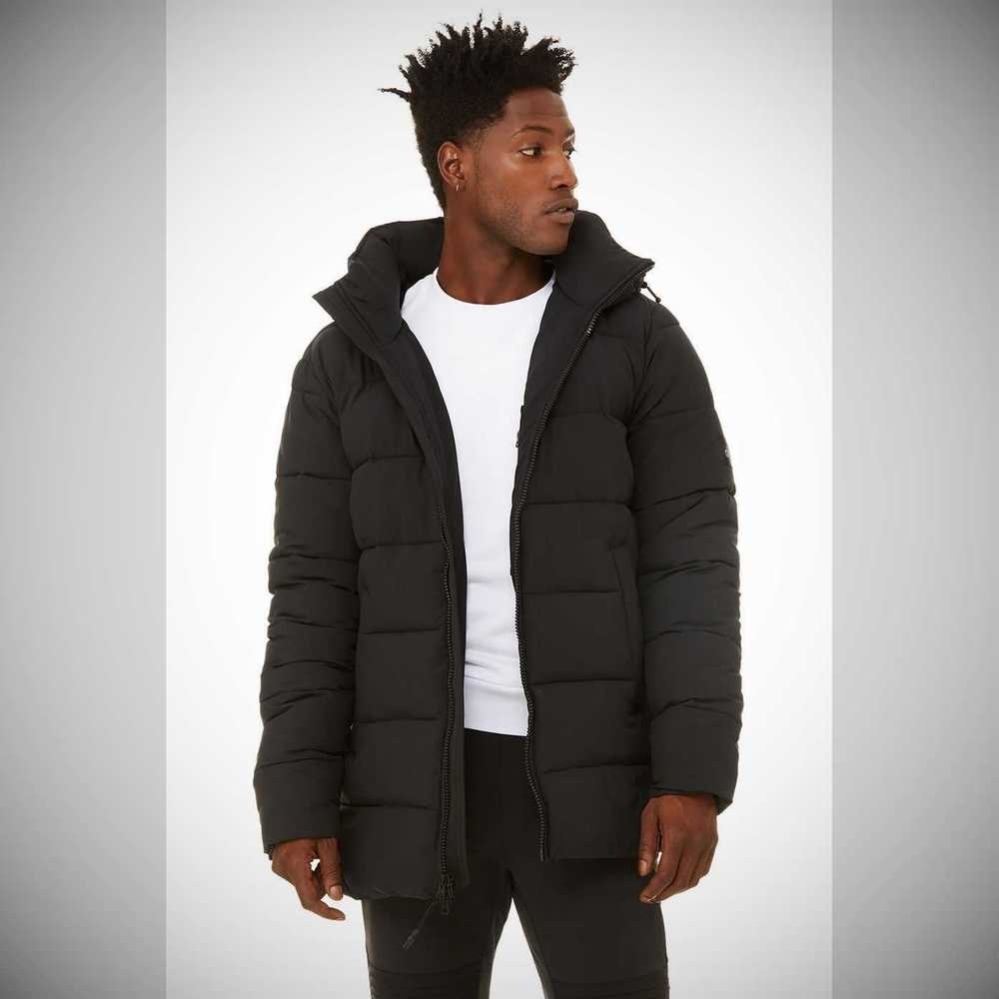 Alo Yoga Polar Puffer Jacke Herren Schwarz | GXUEPV509