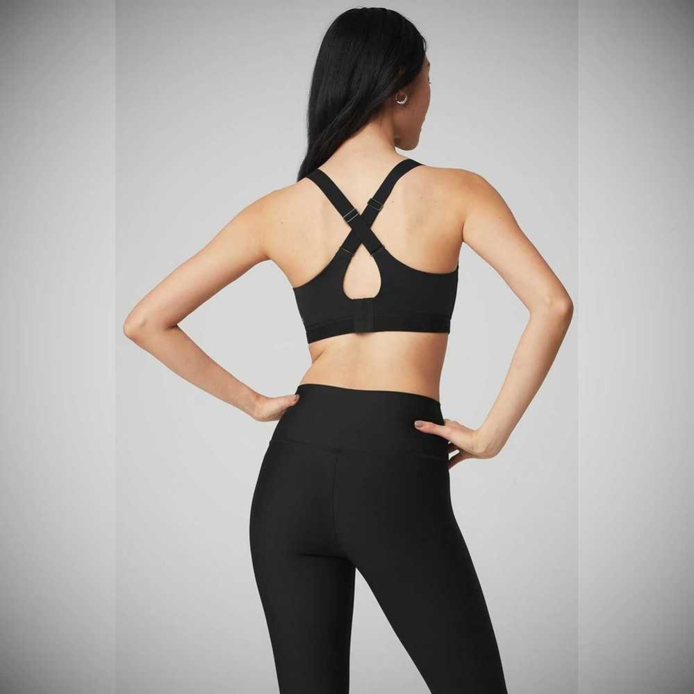 Alo Yoga Power Play High Impact BHs Damen Schwarz | KTOCZH520