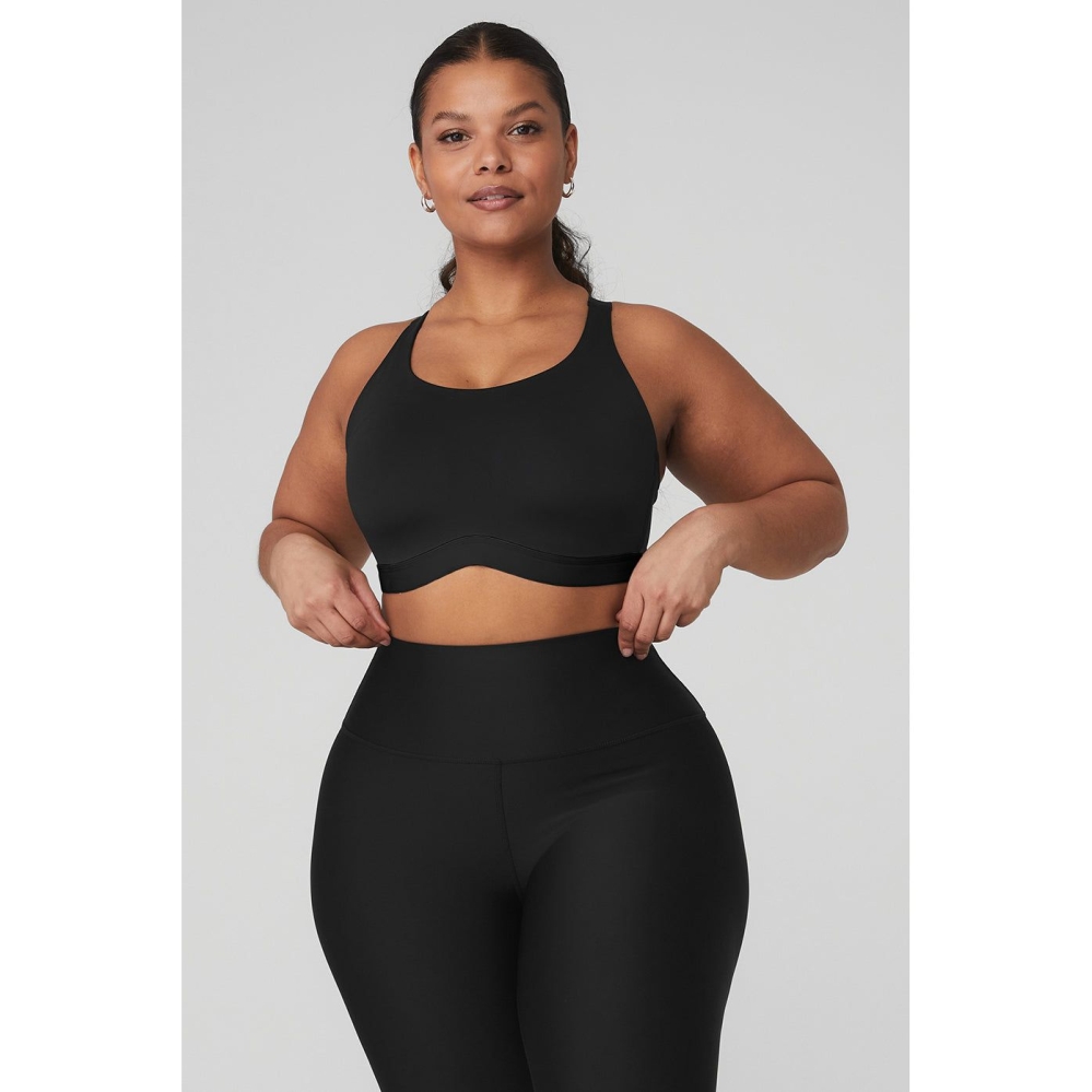 Alo Yoga Power Play High Impact BHs Damen Schwarz | KTOCZH520