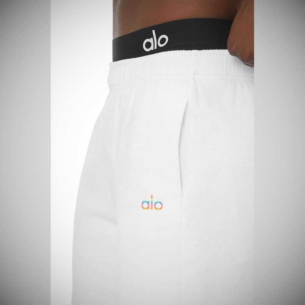 Alo Yoga Pride Accolade Sweat Sweathose Herren Weiß | WQXYOR267