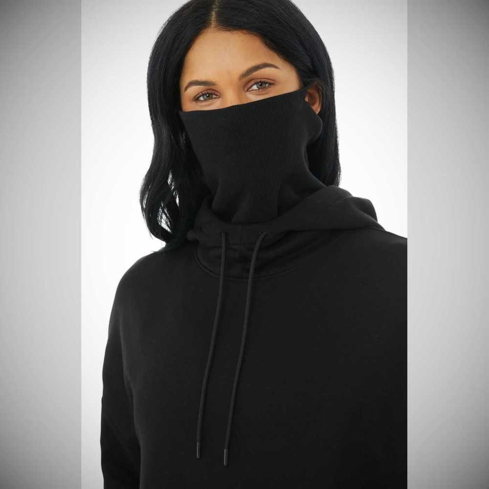 Alo Yoga Protection Hoodie Damen Schwarz | WSTPBC987