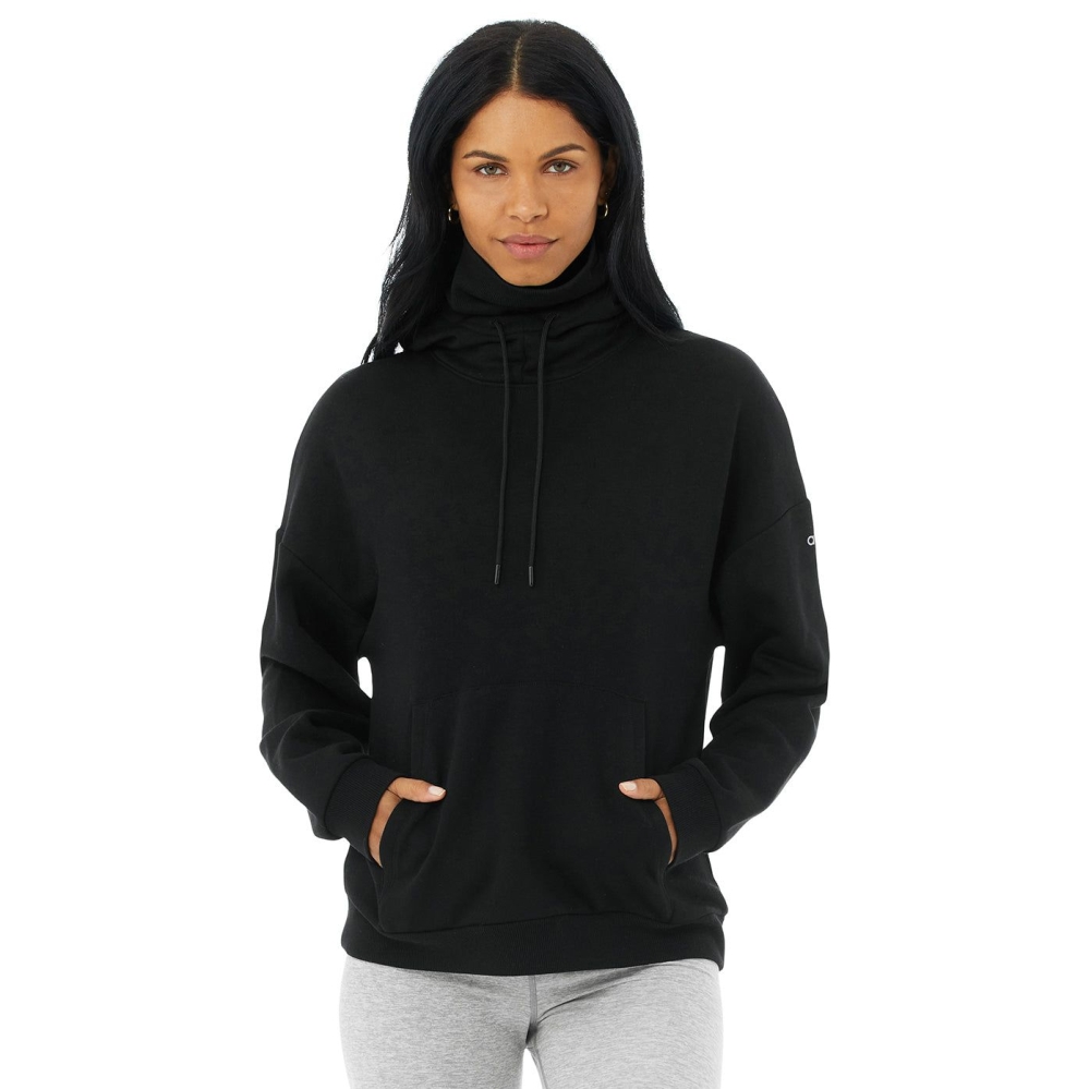 Alo Yoga Protection Hoodie Damen Schwarz | WSTPBC987