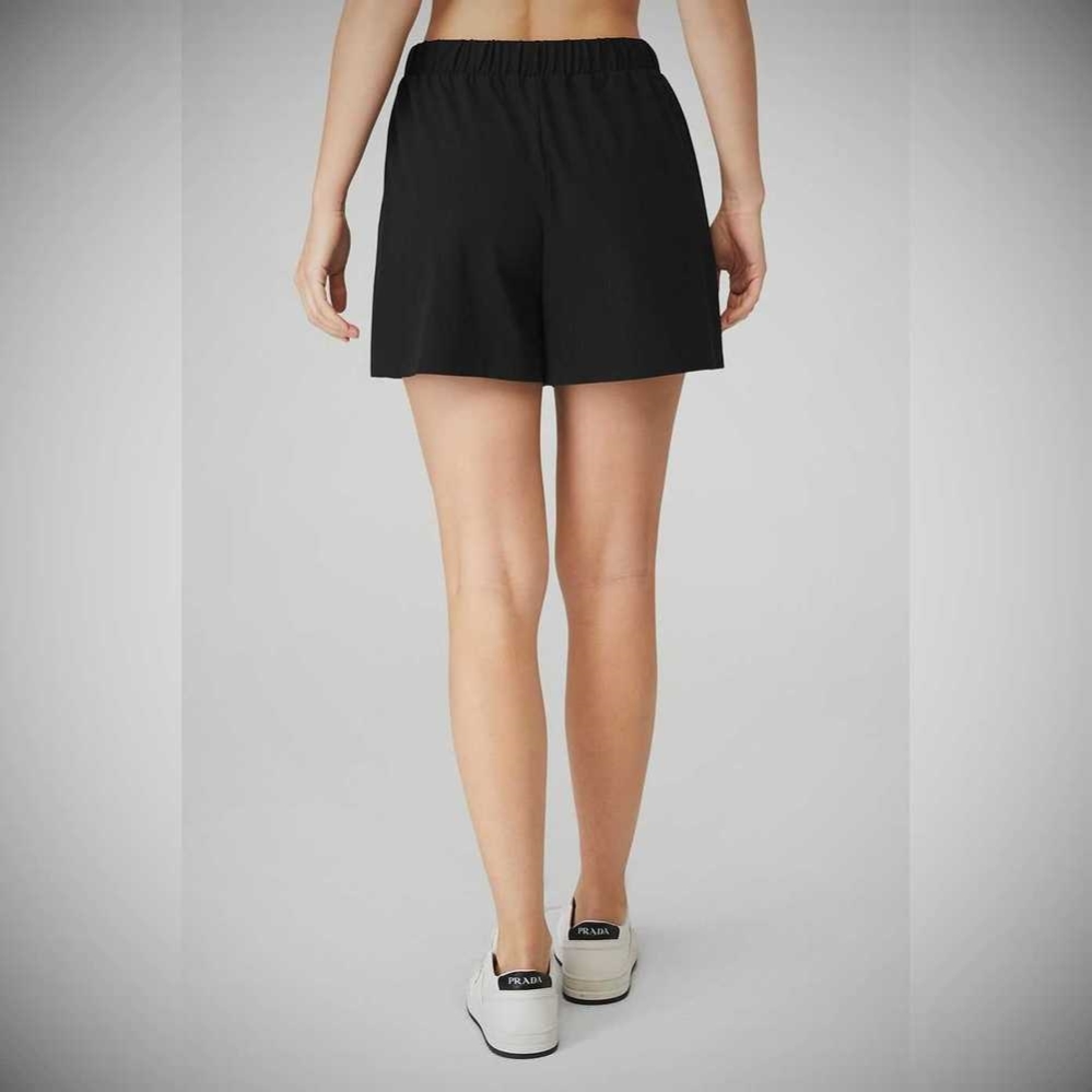 Alo Yoga Ready Set Kurze Hose Damen Schwarz | FAQZIW346