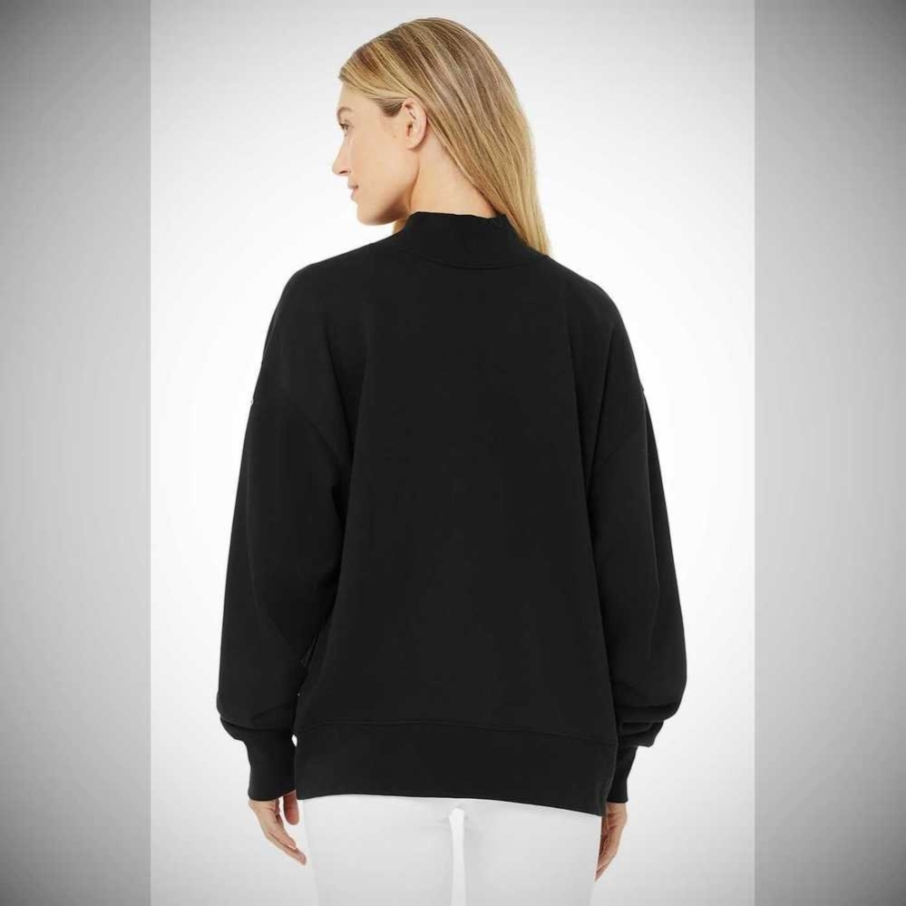 Alo Yoga Refresh Pullover Damen Schwarz | AQGZUD816