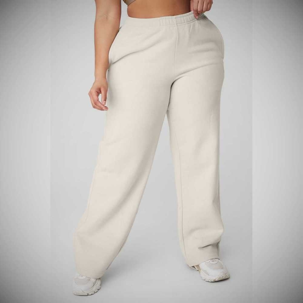 Alo Yoga Renown Heavy Weight Sweathose Damen Beige | MUEGDZ071