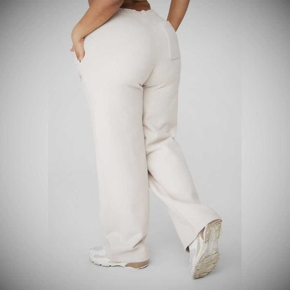 Alo Yoga Renown Heavy Weight Sweathose Damen Beige | MUEGDZ071