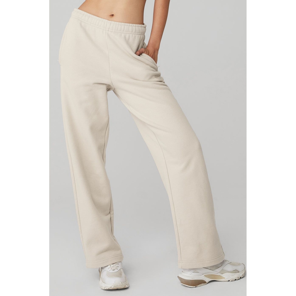 Alo Yoga Renown Heavy Weight Sweathose Damen Beige | MUEGDZ071