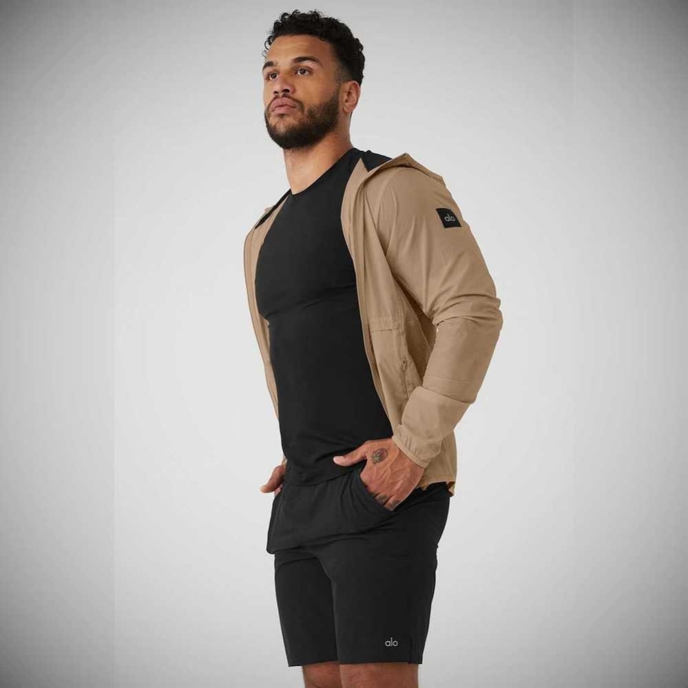 Alo Yoga Repeat Lauf Jacke Herren Braun | WFDGQI135