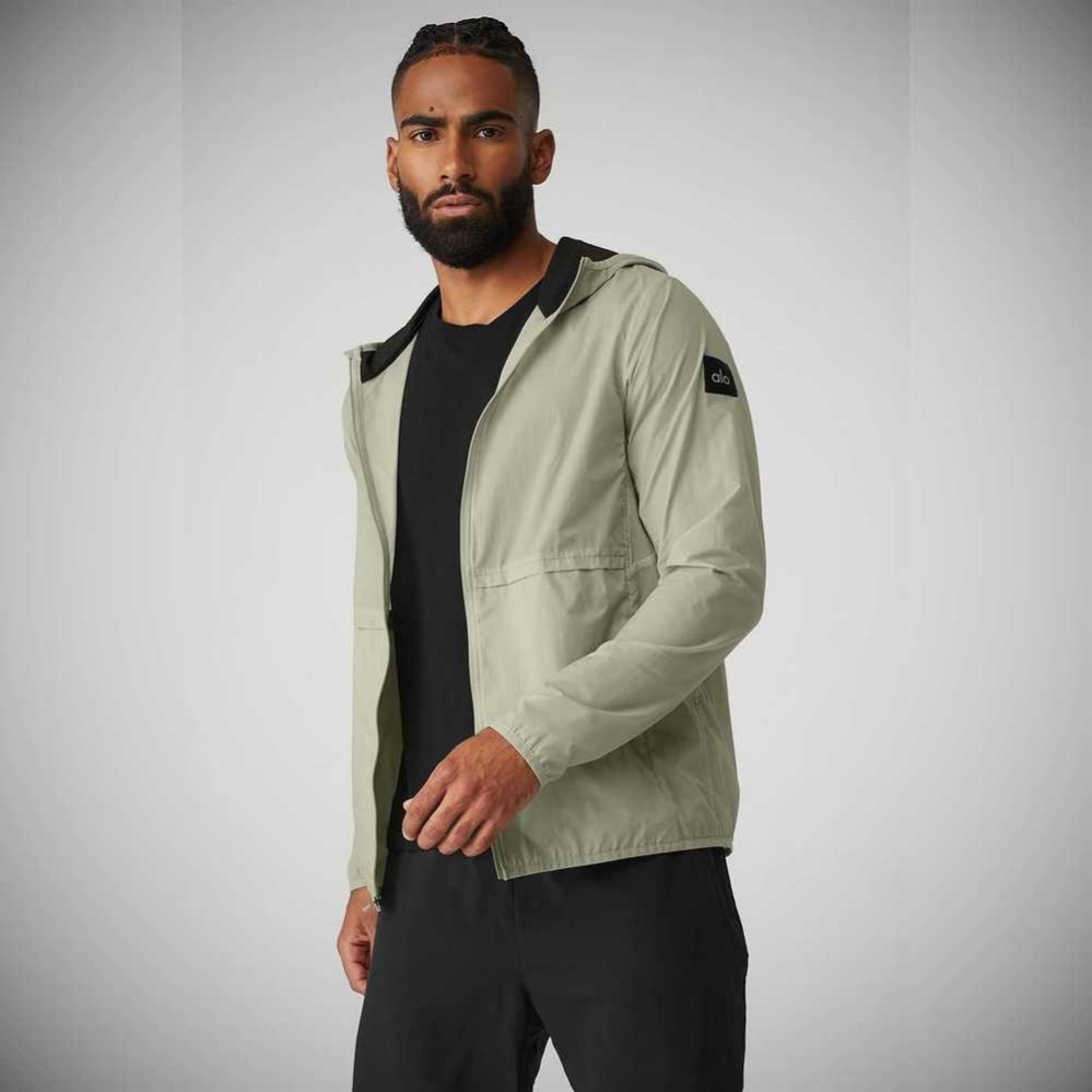 Alo Yoga Repeat Lauf Jacke Herren Grau | HDZMCL079