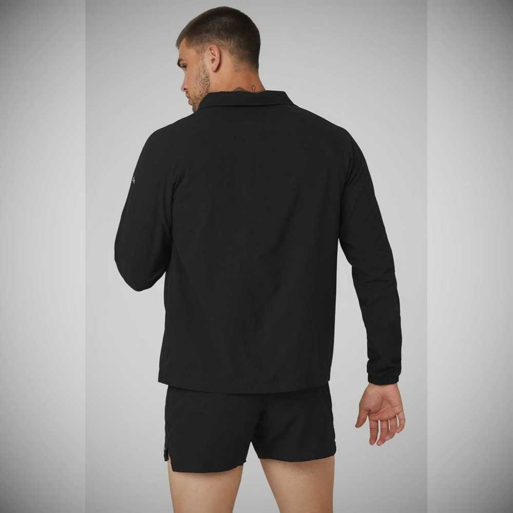 Alo Yoga Ripstop 1/4 Zip On-Set Jacke Herren Schwarz | LNFCWX785