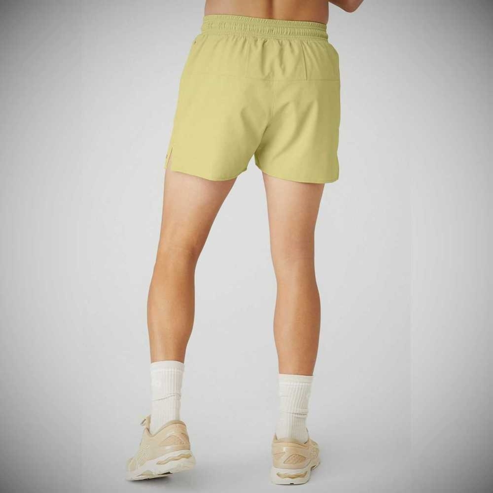 Alo Yoga Ripstop 7” On-Set Kurze Hose Herren Grau Gelb | RFDAXP614