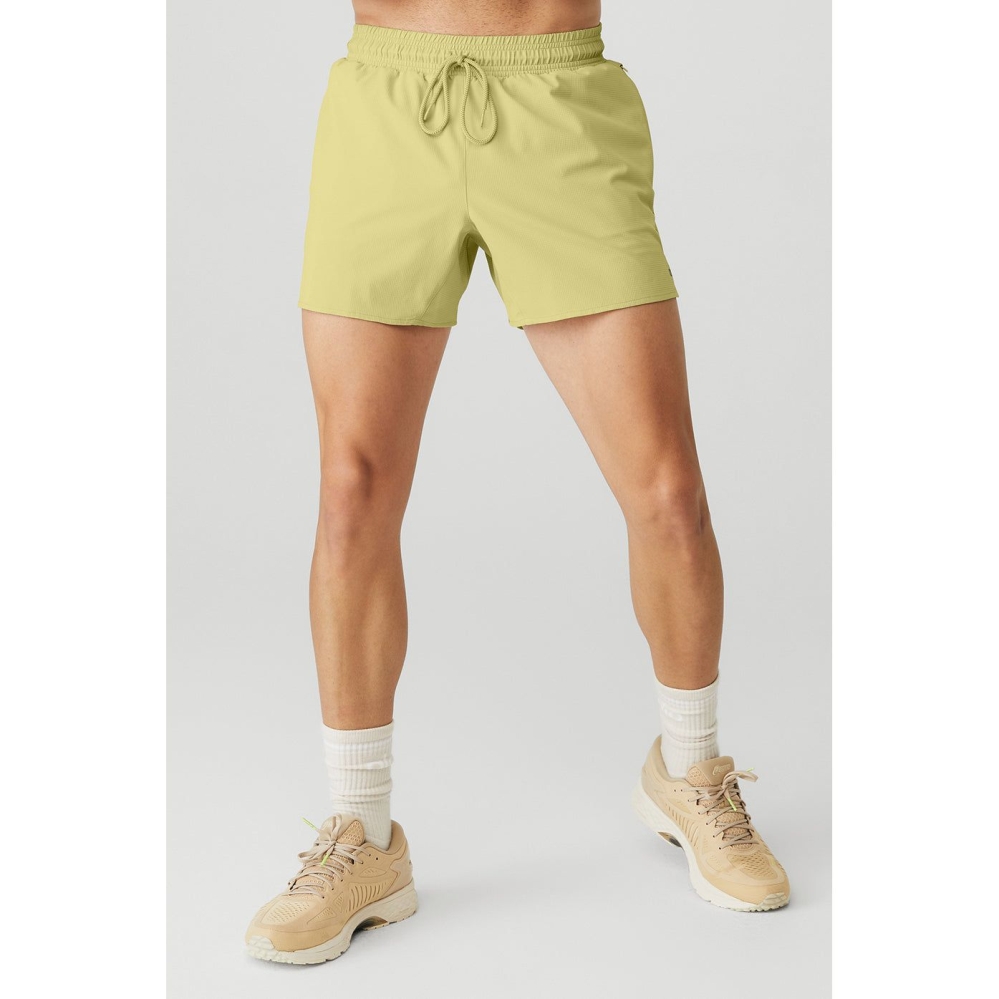 Alo Yoga Ripstop 7” On-Set Kurze Hose Herren Grau Gelb | RFDAXP614