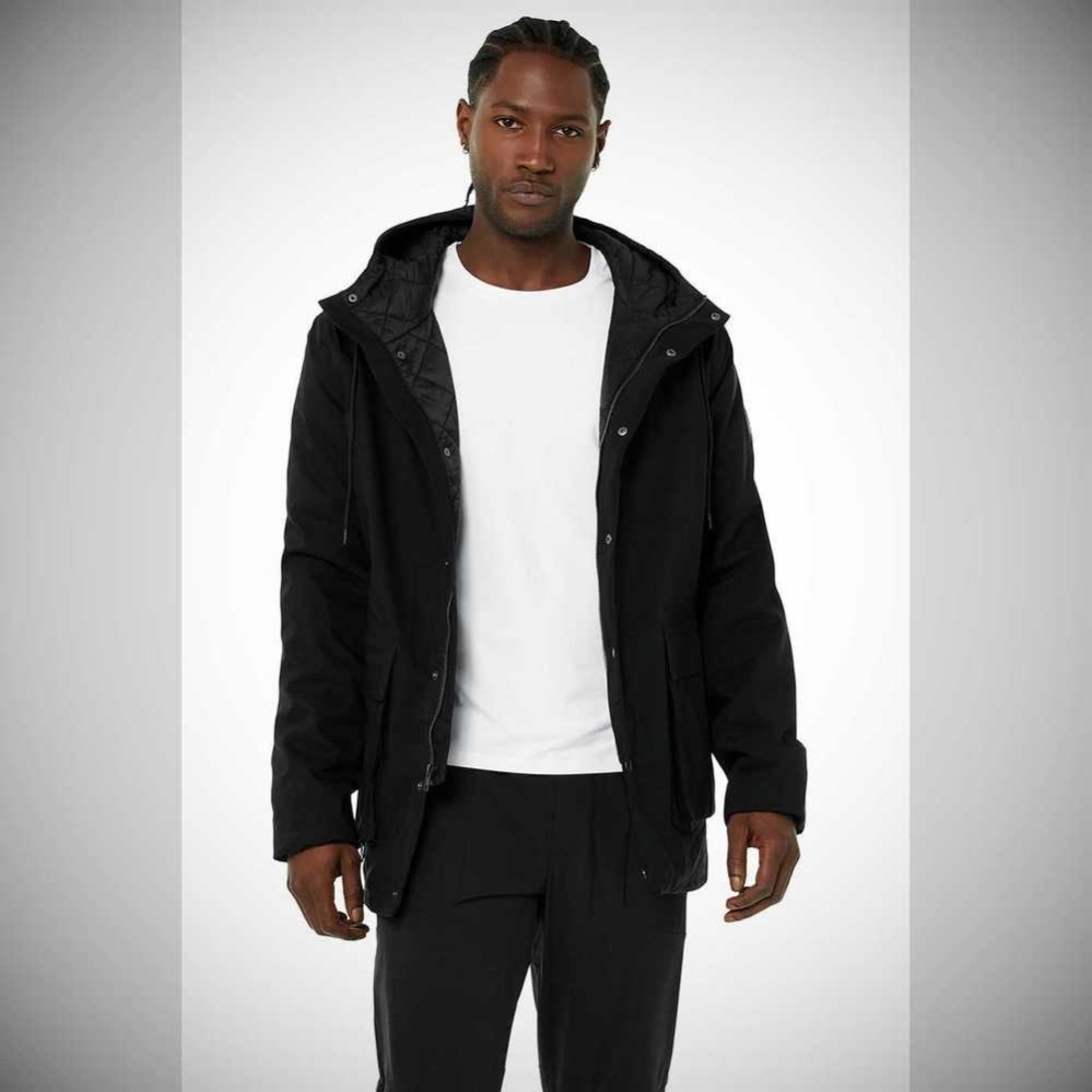 Alo Yoga Roam Insulated Jacke Herren Schwarz | EQLDYF163