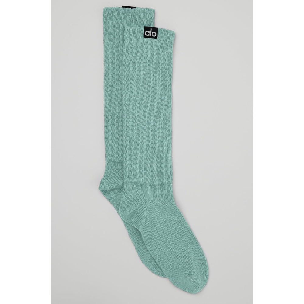 Alo Yoga Scrunch Socken Damen Hellblau | ABTRJP479