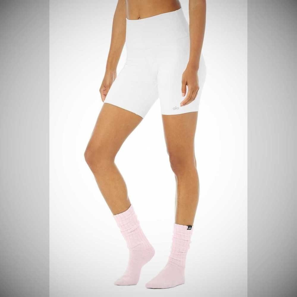 Alo Yoga Scrunch Socken Damen Rosa | ZMDRVP516