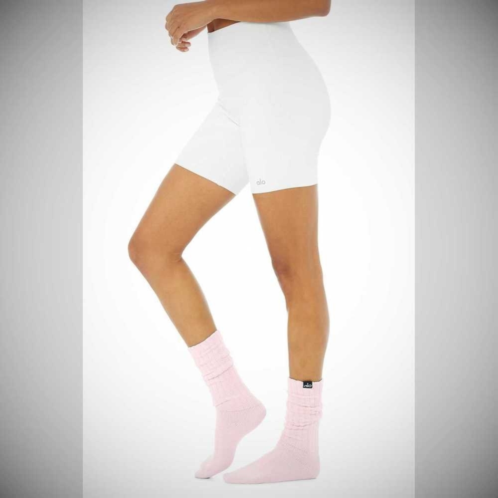 Alo Yoga Scrunch Socken Damen Rosa | ZMDRVP516