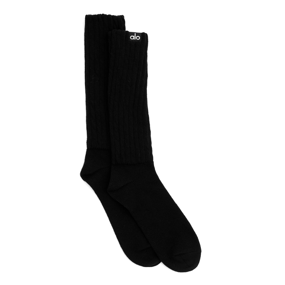 Alo Yoga Scrunch Socken Damen Schwarz | DUXPHE719