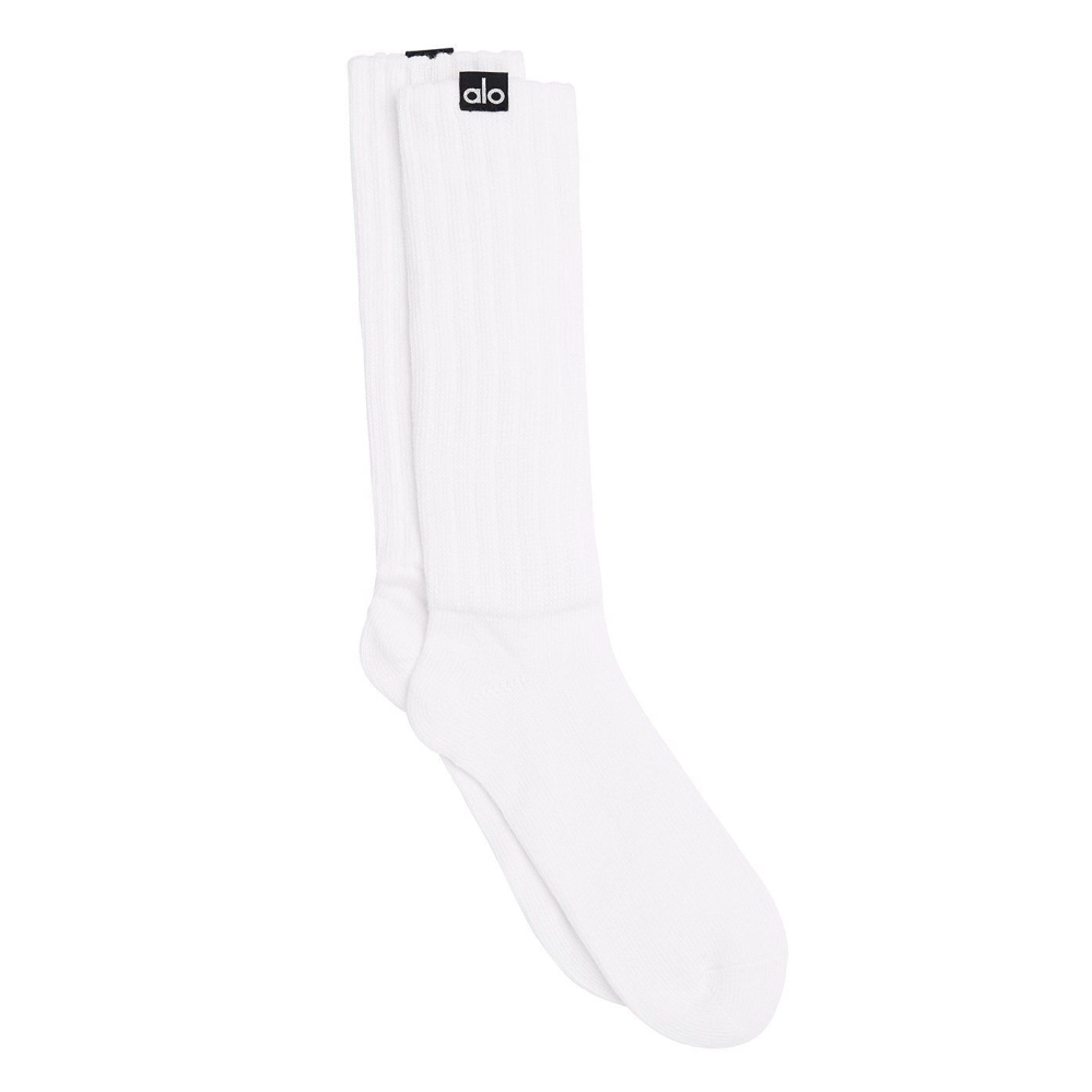 Alo Yoga Scrunch Socken Damen Weiß | XHYKLC971