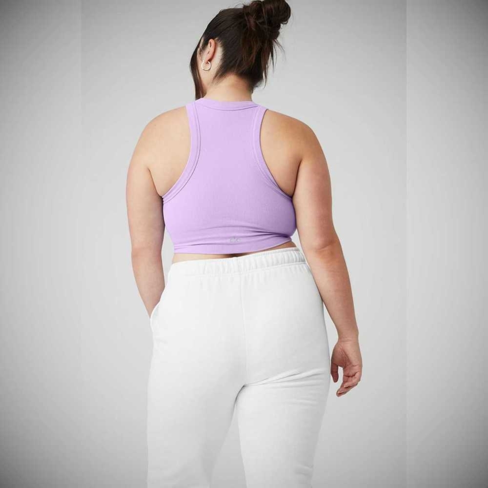 Alo Yoga Seamless Delight High Neck BHs Damen Lila | QUPROG309