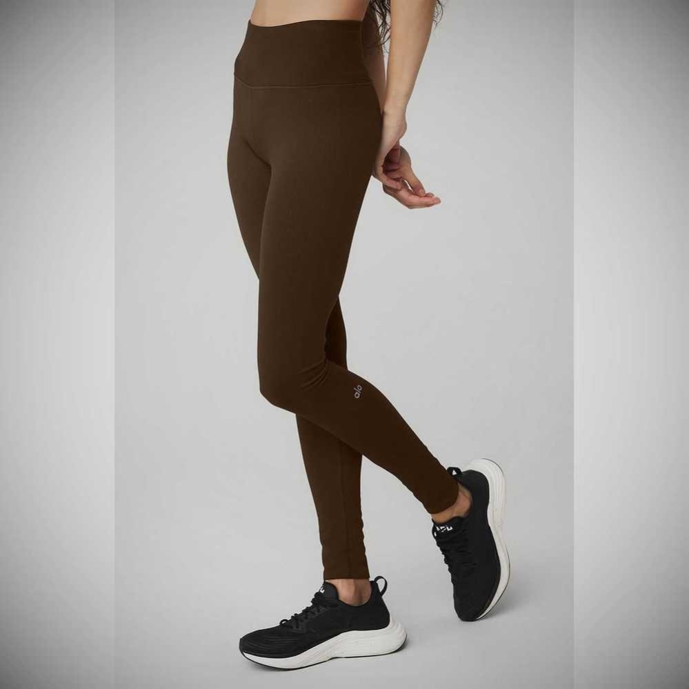 Alo Yoga Seamless High-Taille Gerippt Leggings Damen Kaffee | MGIQCP584