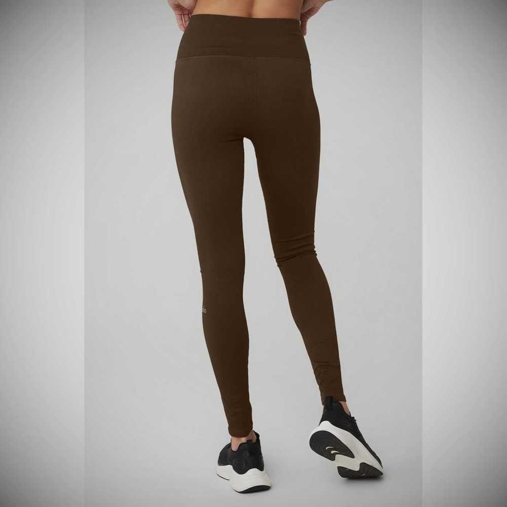 Alo Yoga Seamless High-Taille Gerippt Leggings Damen Kaffee | MGIQCP584