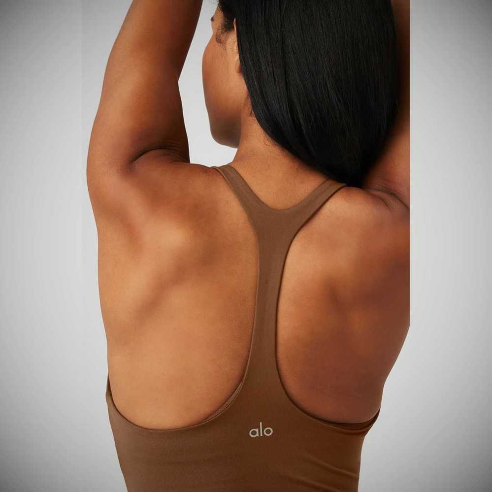 Alo Yoga Sleek Back Bodys Damen Braun | EPTGFC039