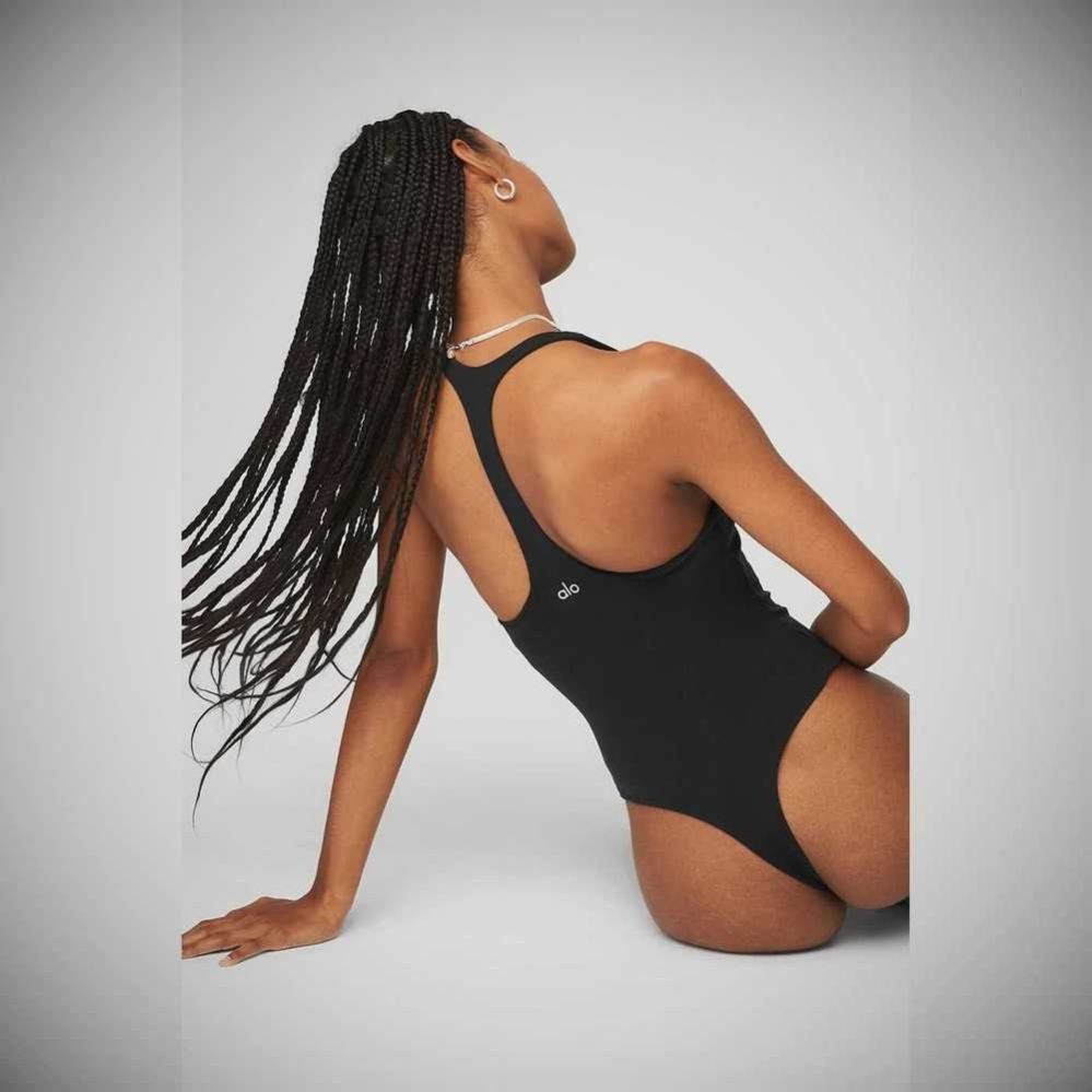 Alo Yoga Sleek Back Bodys Damen Schwarz | CFNJPL149